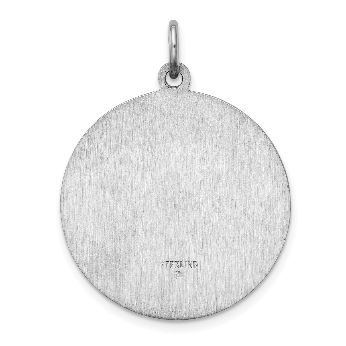 Sterling Silver Pendant, Our Lady of Guadalupe with Angels, Catholic Virgin Mary Medal