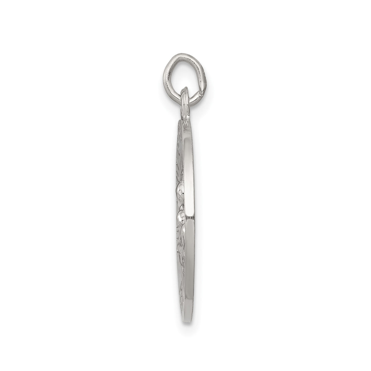 Sterling Silver Medal Pendant Featuring Our Lady of Perpetual Help and Pray for Us Inscription