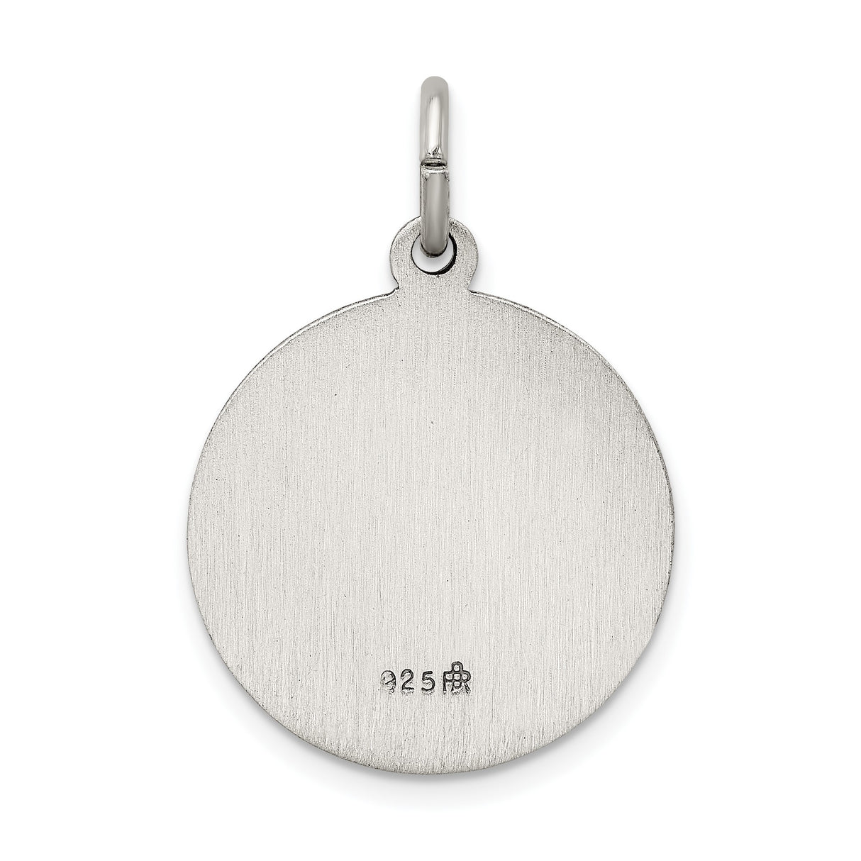 Sterling Silver Our Lady of Mount Carmel Pendant, Pray for Us Medal with Halos, Catholic Jewelry