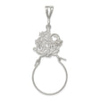 Sterling Silver Mom Pendant with Rose Detail, Number One Mom Charm, Floral Script Design