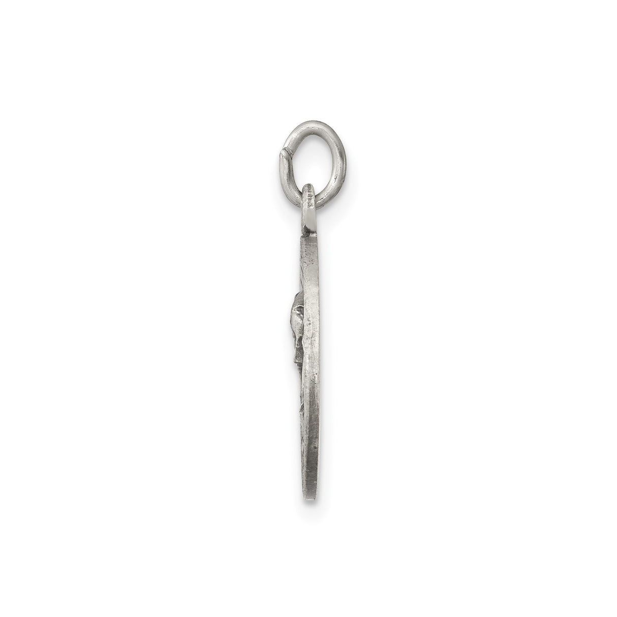 Sterling Silver Our Lady of Sorrows Pendant with Virgin Mary Profile Catholic Medal for Women