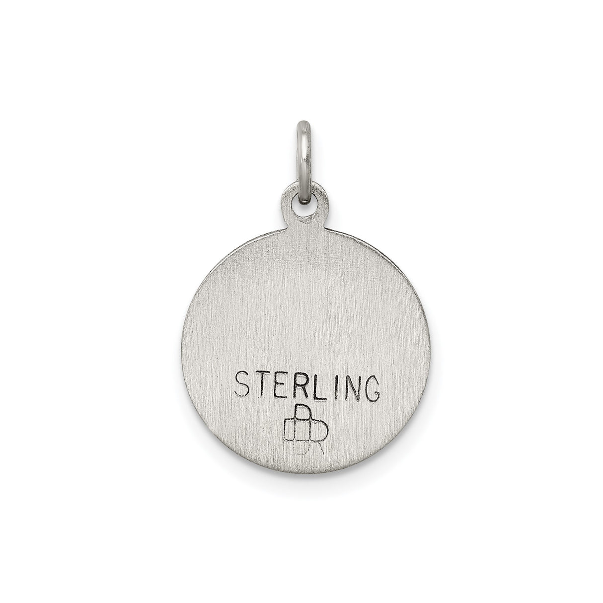 Sterling Silver Our Lady of Sorrows Pendant with Virgin Mary Profile Catholic Medal for Women