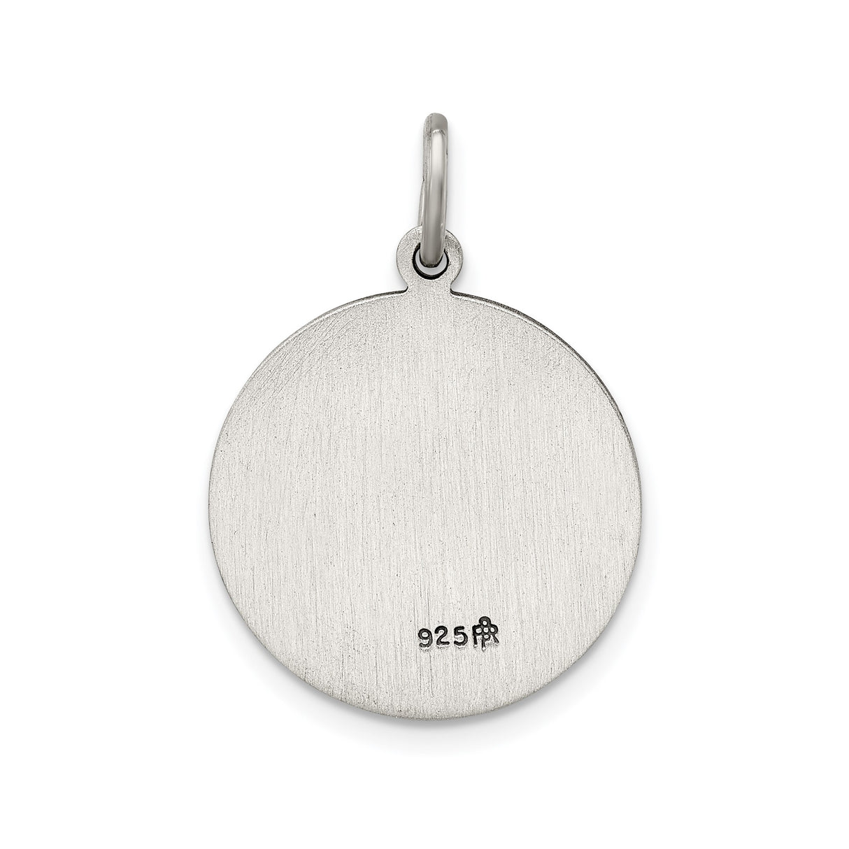 Sterling Silver Our Lady of Lourdes Pendant, Catholic Medal with Pray for Us Inscription