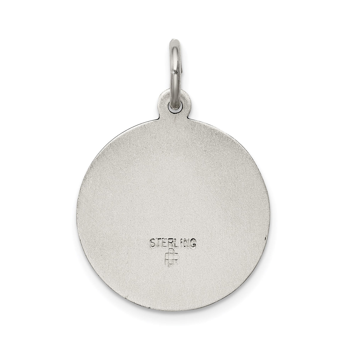 Sterling Silver Sacred Heart of Mary Pendant with Virgin Mary and Seven Swords