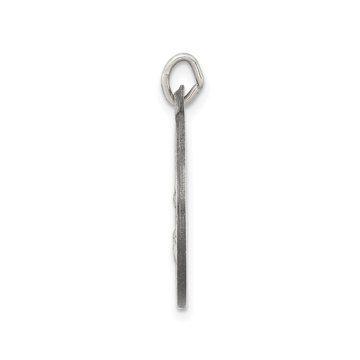 Sterling Silver Our Lady Assumption Pendant with Prayer Inscription , Catholic Religious Medal