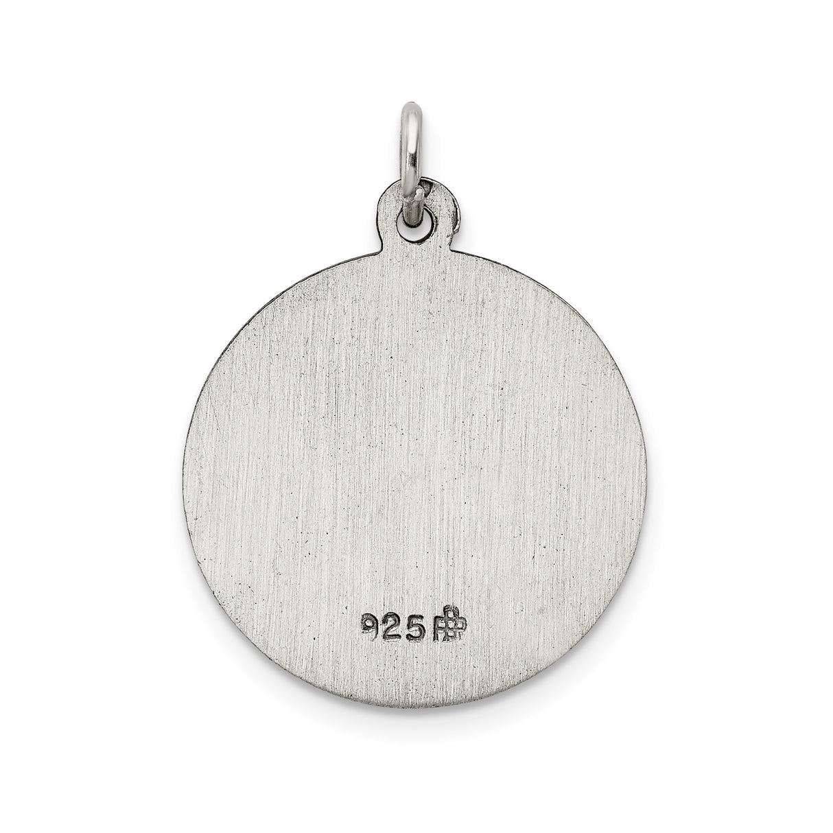 Sterling Silver Our Lady Assumption Pendant with Prayer Inscription , Catholic Religious Medal