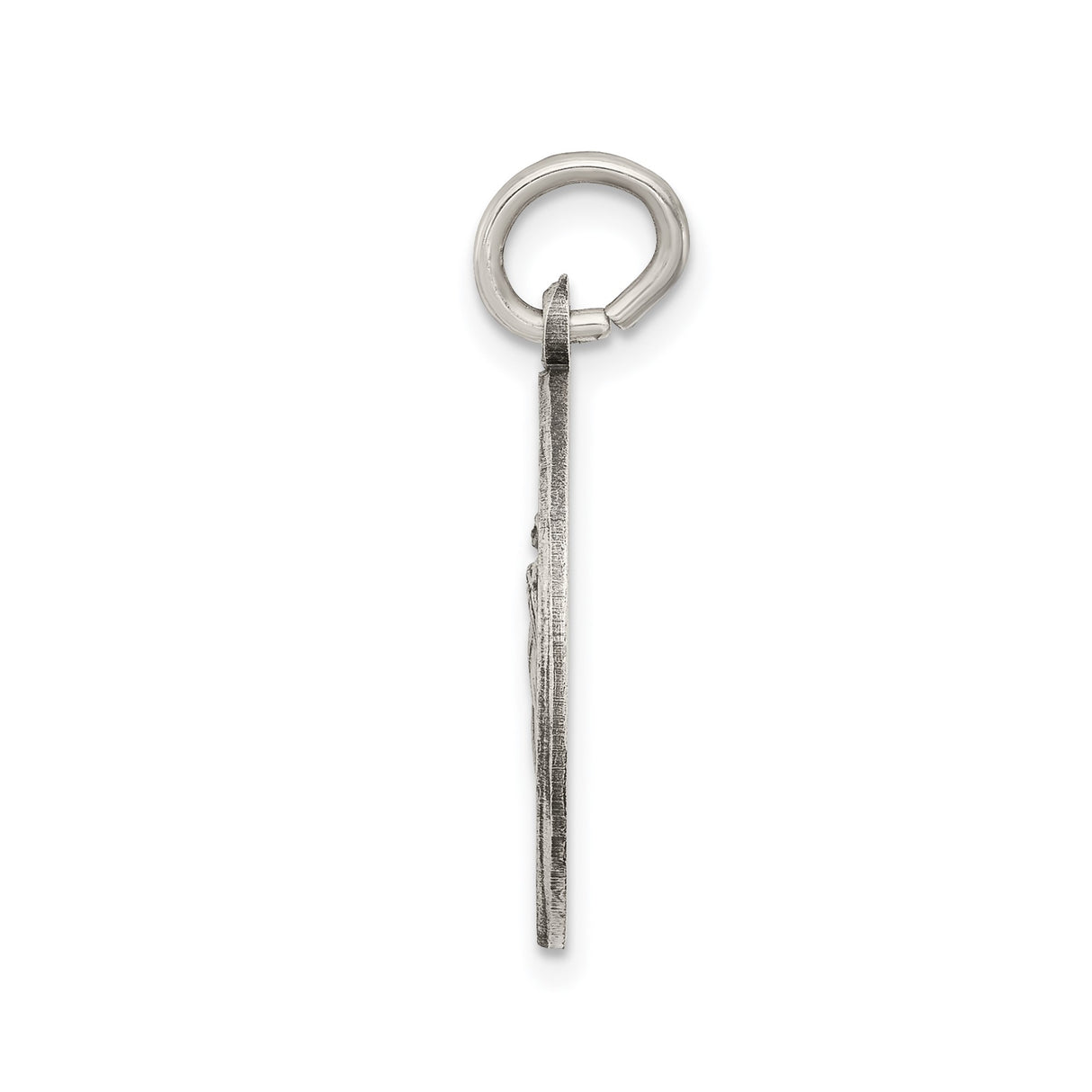 Sterling Silver Virgin Mary Pendant with O Mary Conceived Inscription, Miraculous Medal Design