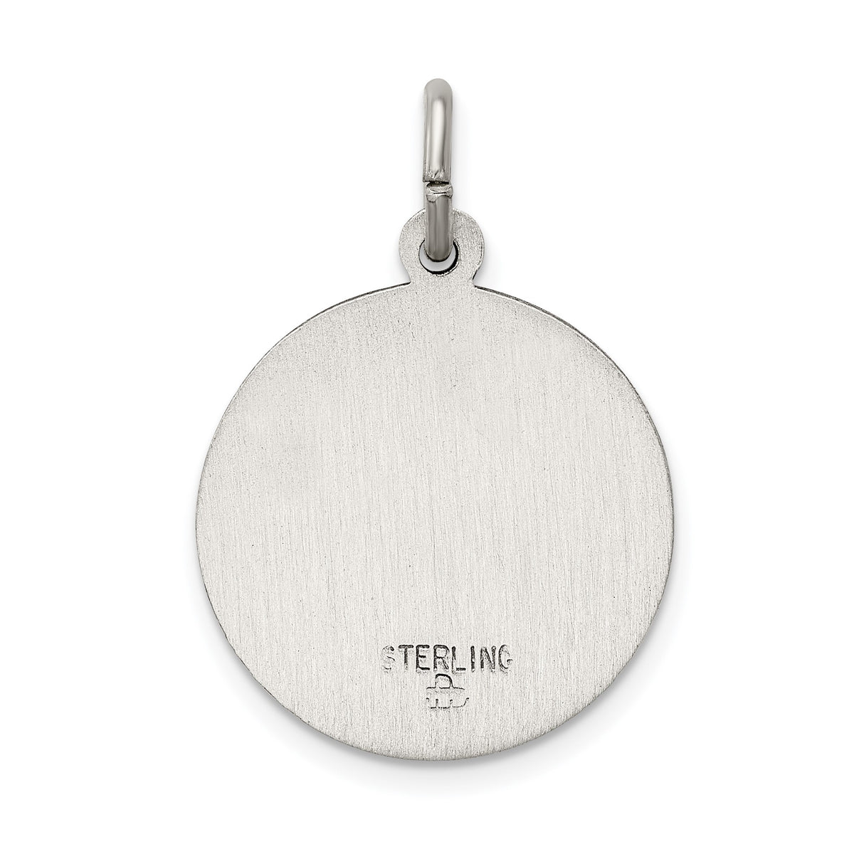 Sterling Silver Virgin Mary Pendant with O Mary Conceived Inscription, Miraculous Medal Design