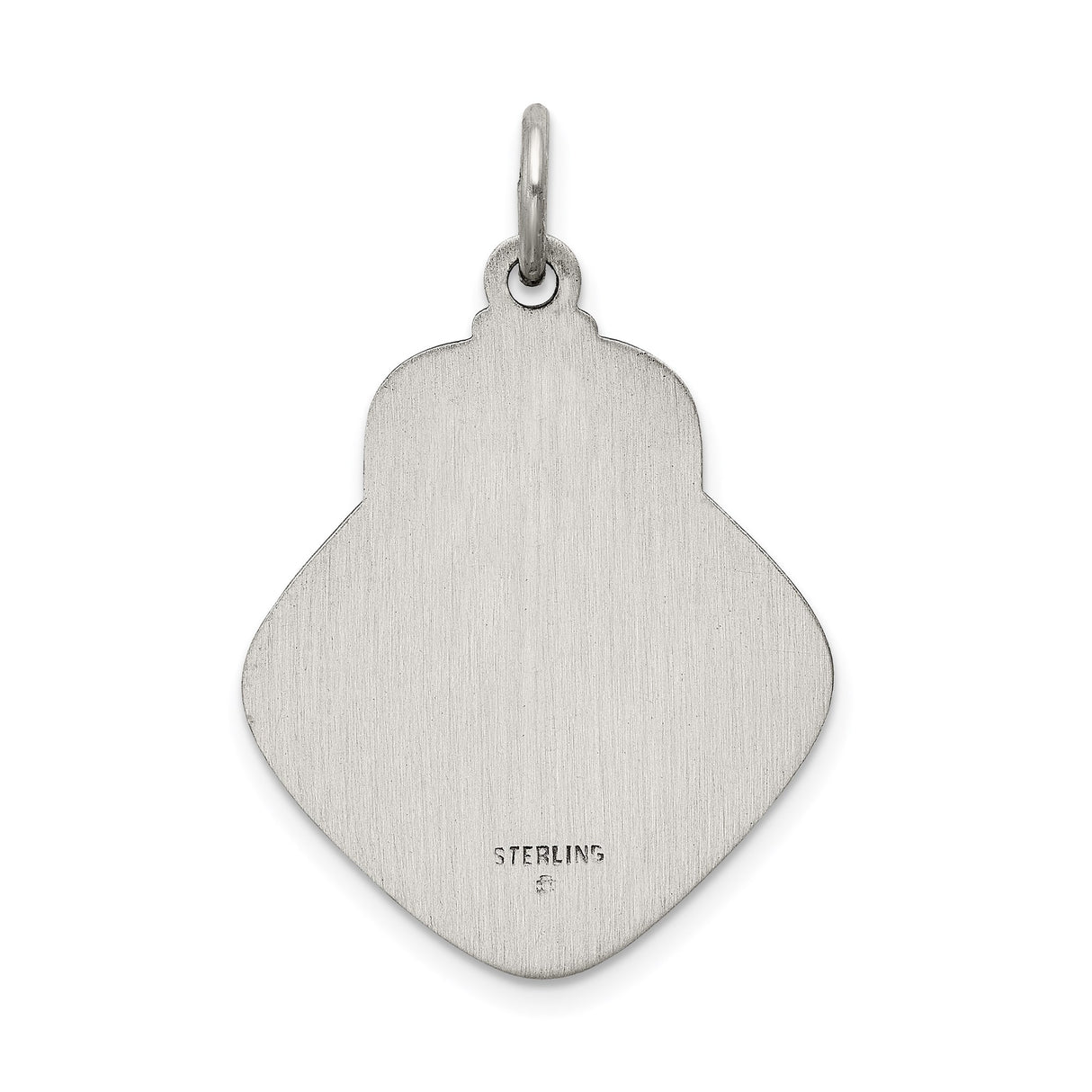 Sterling Silver Saint Christopher Pendant with Halo Shield Detail, Antique Style Religious Medal