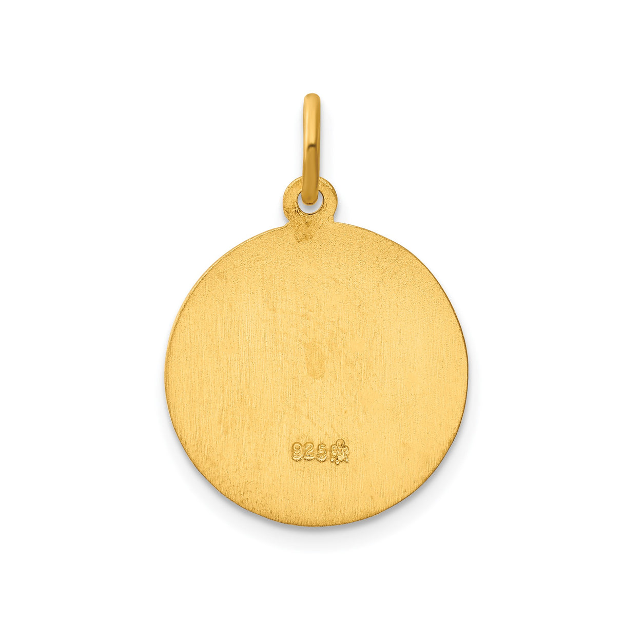 Sterling Silver Saint Christopher Medal Pendant with Travel Protection Theme