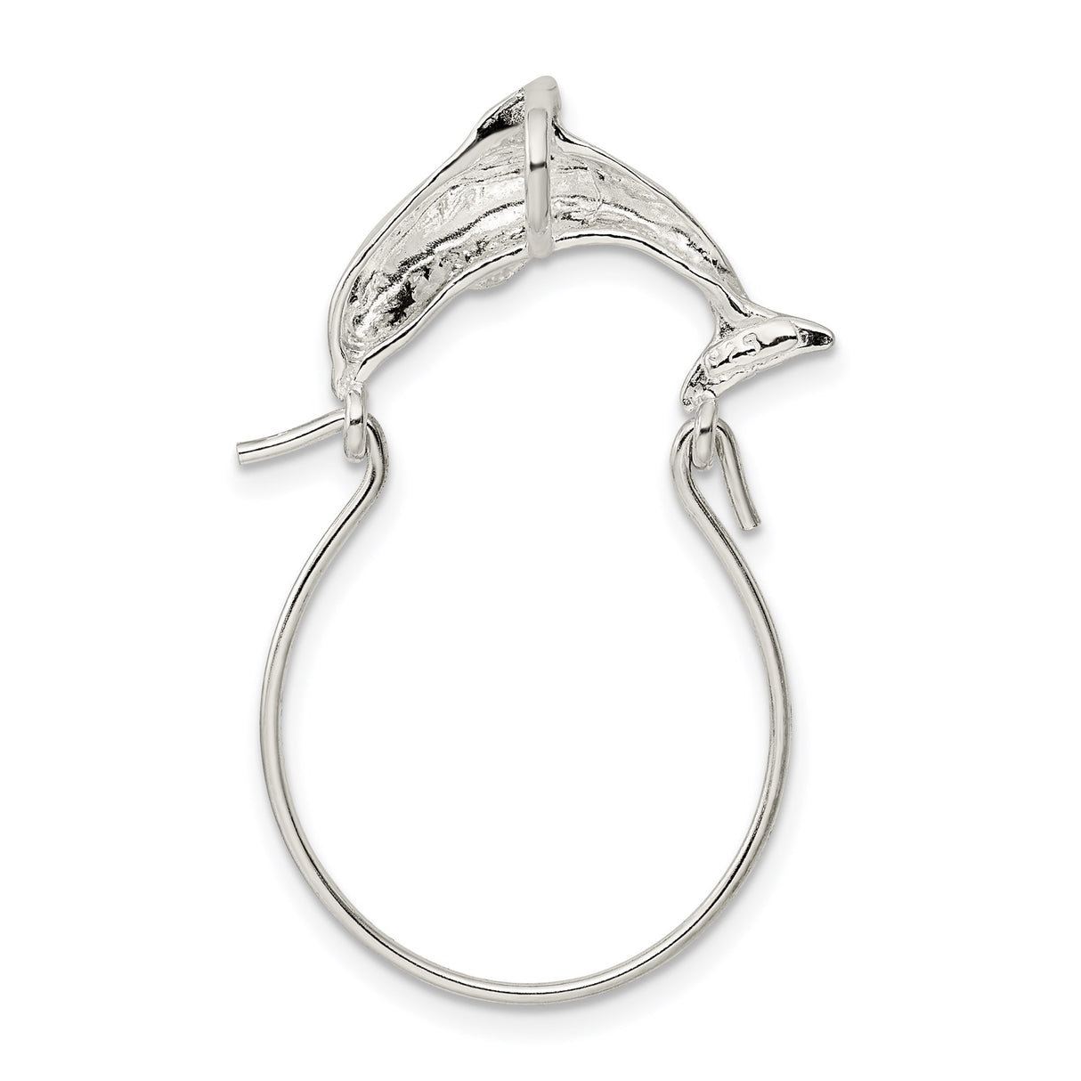 Sterling Silver Dolphin Hoop Earrings with Nautical Marine Life Theme for Women