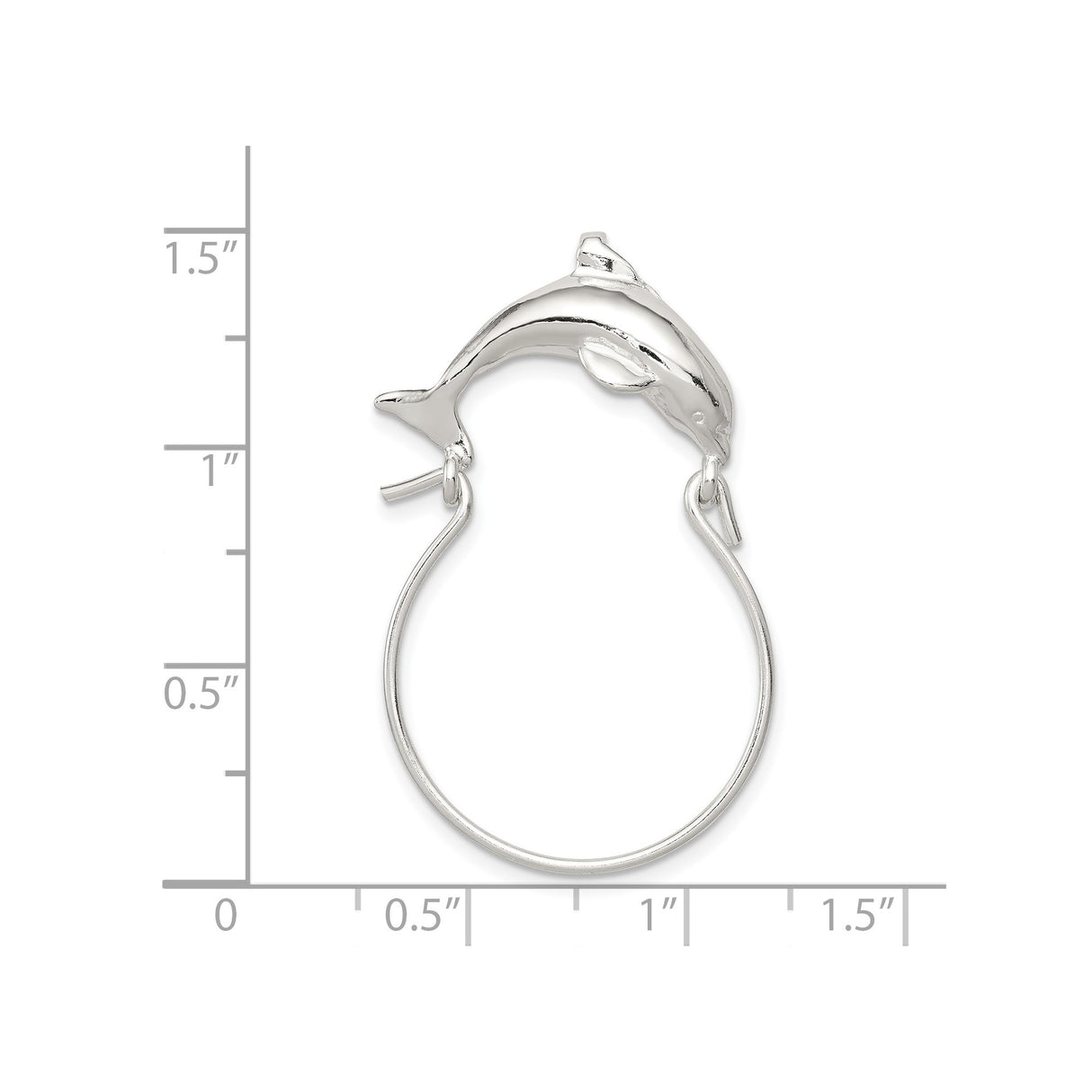 Sterling Silver Dolphin Hoop Earrings with Nautical Marine Life Theme for Women