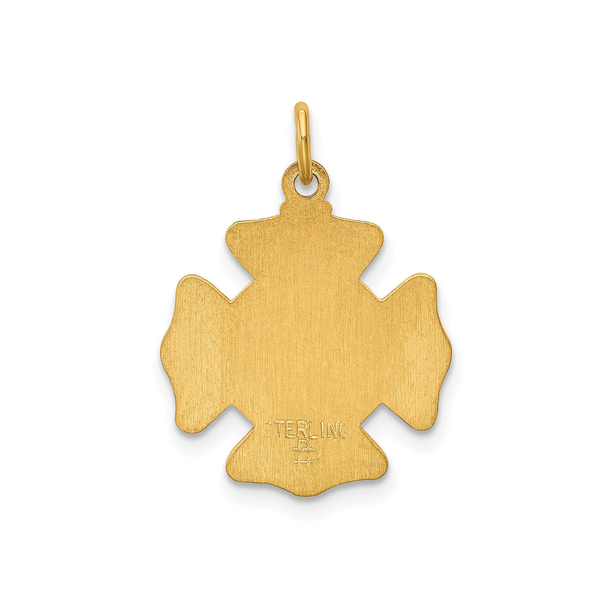 Sterling Silver St Florian Pendant with Maltese Cross and Firefighter Emblem