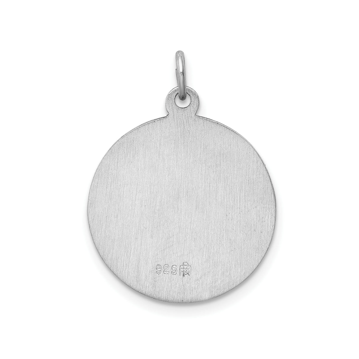 Sterling Silver St. Jude Thaddeus Pendant, Catholic Saint Medal with Halo and Rays