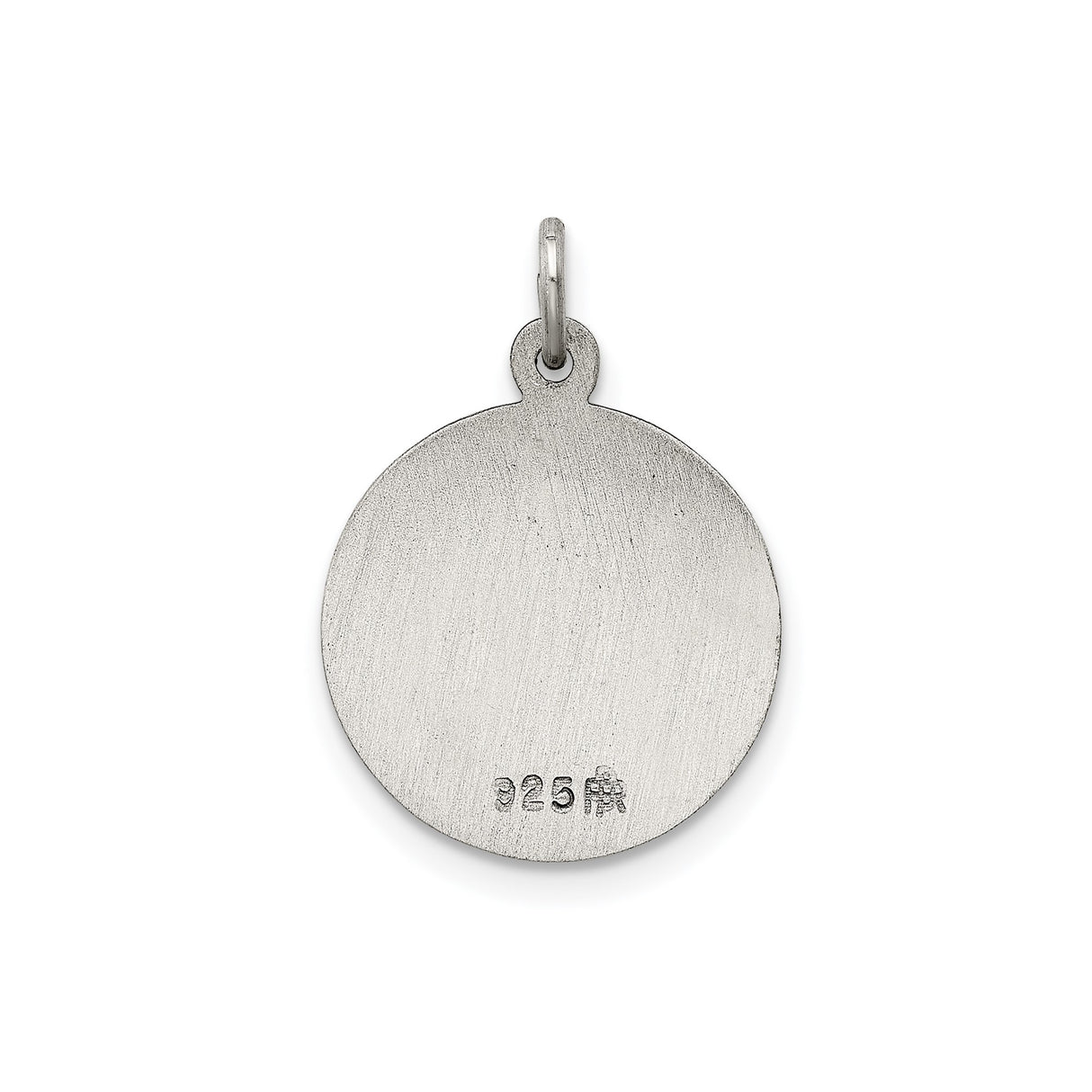 Sterling Silver Saint Lucy Medal Pendant, Christian Martyr Disc with Prayer, Patron Saint Jewelry