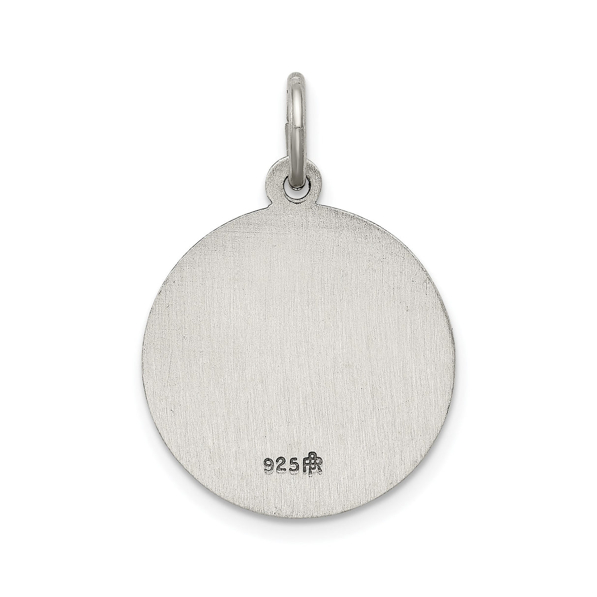 Sterling Silver Saint Lucy Pendant, Round Catholic Medal with Pray for Us Inscription