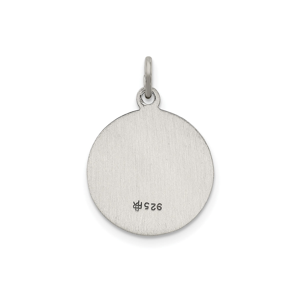 Sterling Silver Saint Luke Pendant with Winged Ox and Caduceus Symbol, Christian Healing Medal