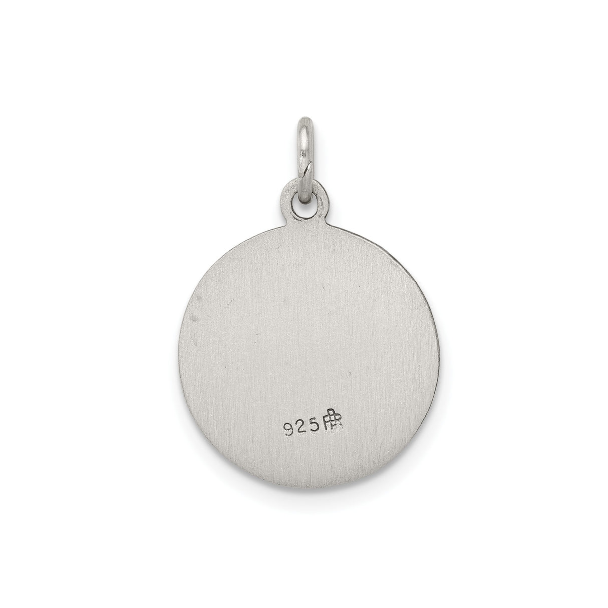 Sterling Silver Saint Andrew Medal Pendant with Saltire Cross and Prayer Inscription