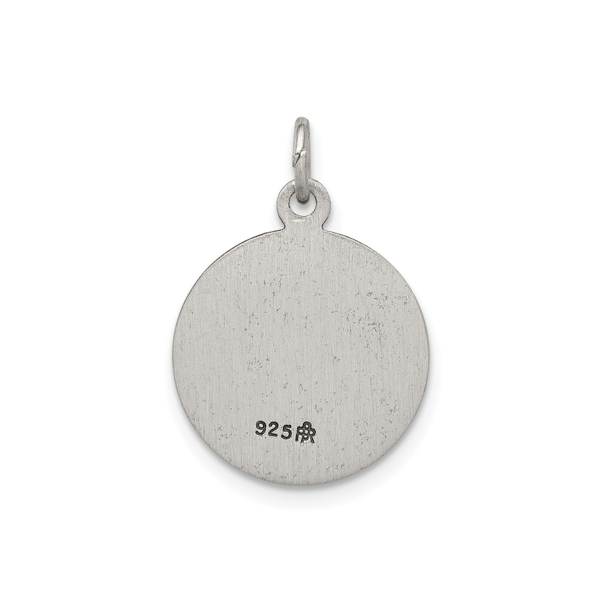 Sterling Silver Saint Patrick Pendant Medal with Pray For Us Inscription, Religious Christian Jewelry