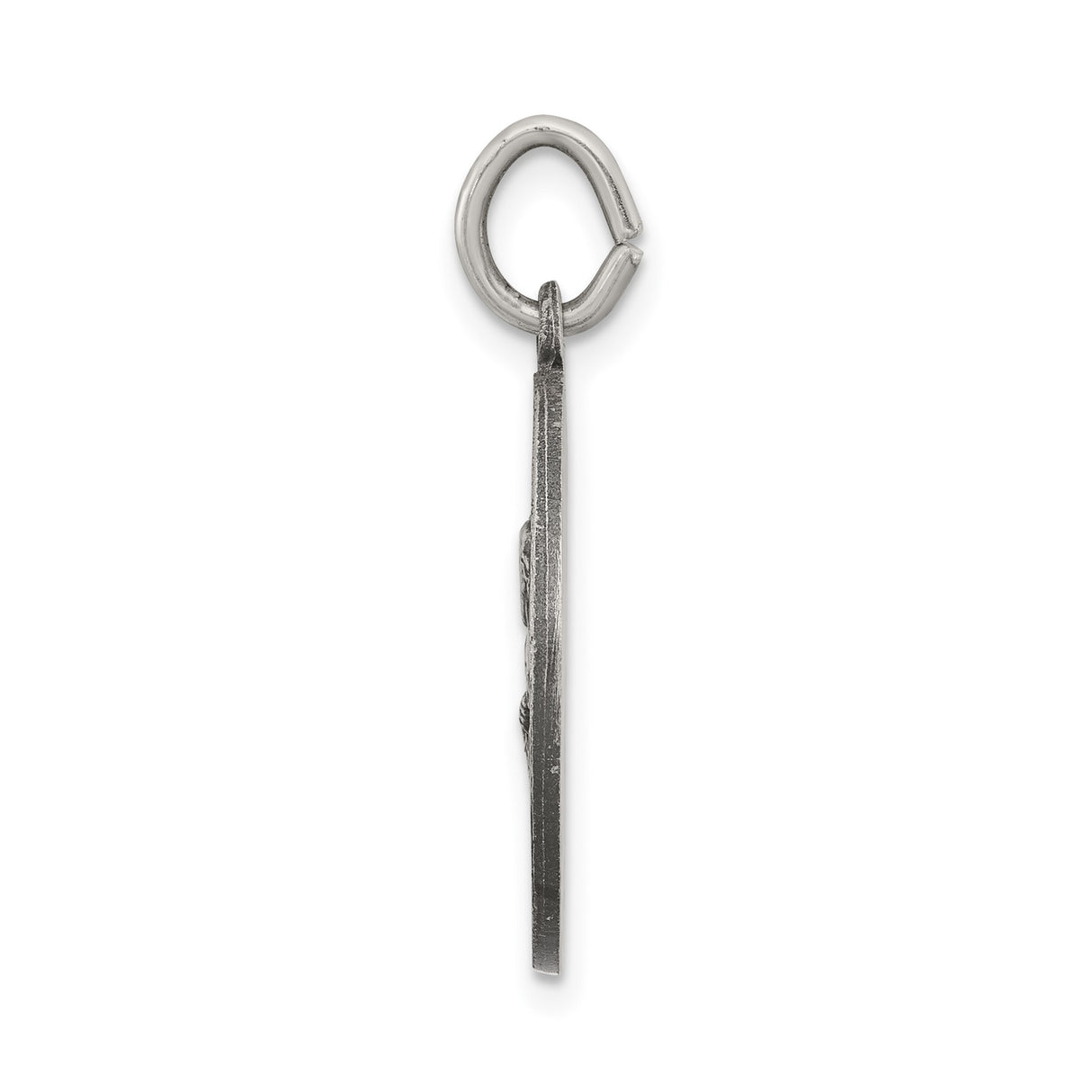 Sterling Silver Saint Peter Medal Pendant with Pray for Us Inscription and Keys