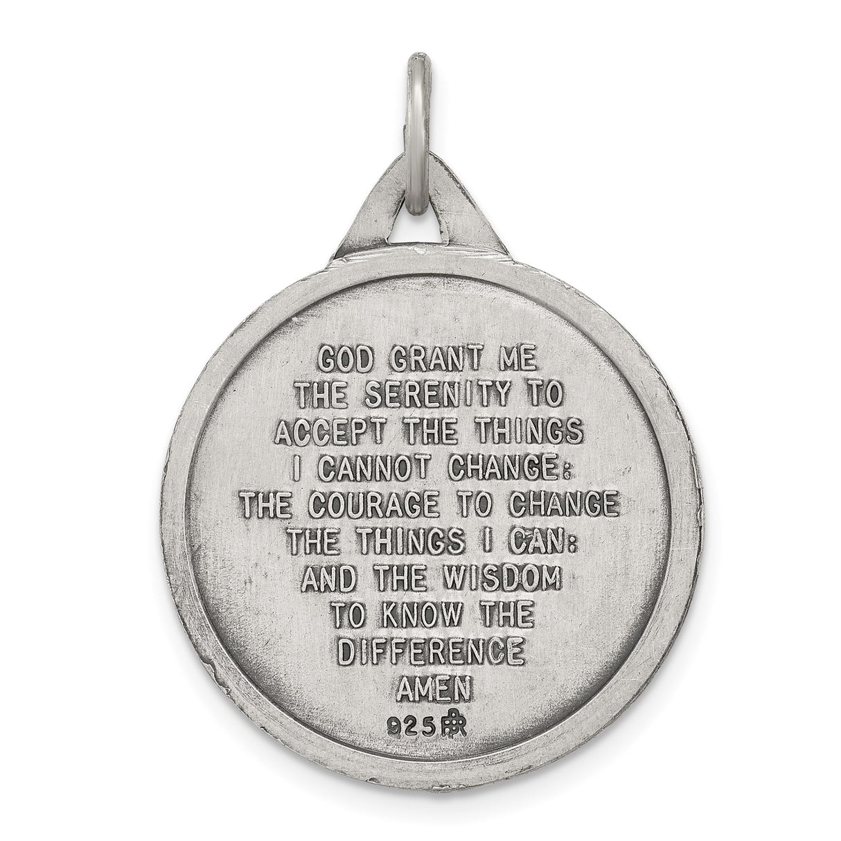 Sterling Silver Praying Hands Pendant, Religious Charm Symbolizing Faith and Devotion