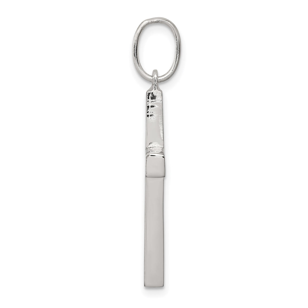 Sterling Silver Cross Pendant, Polished Minimalist Christian Symbol for Men and Women