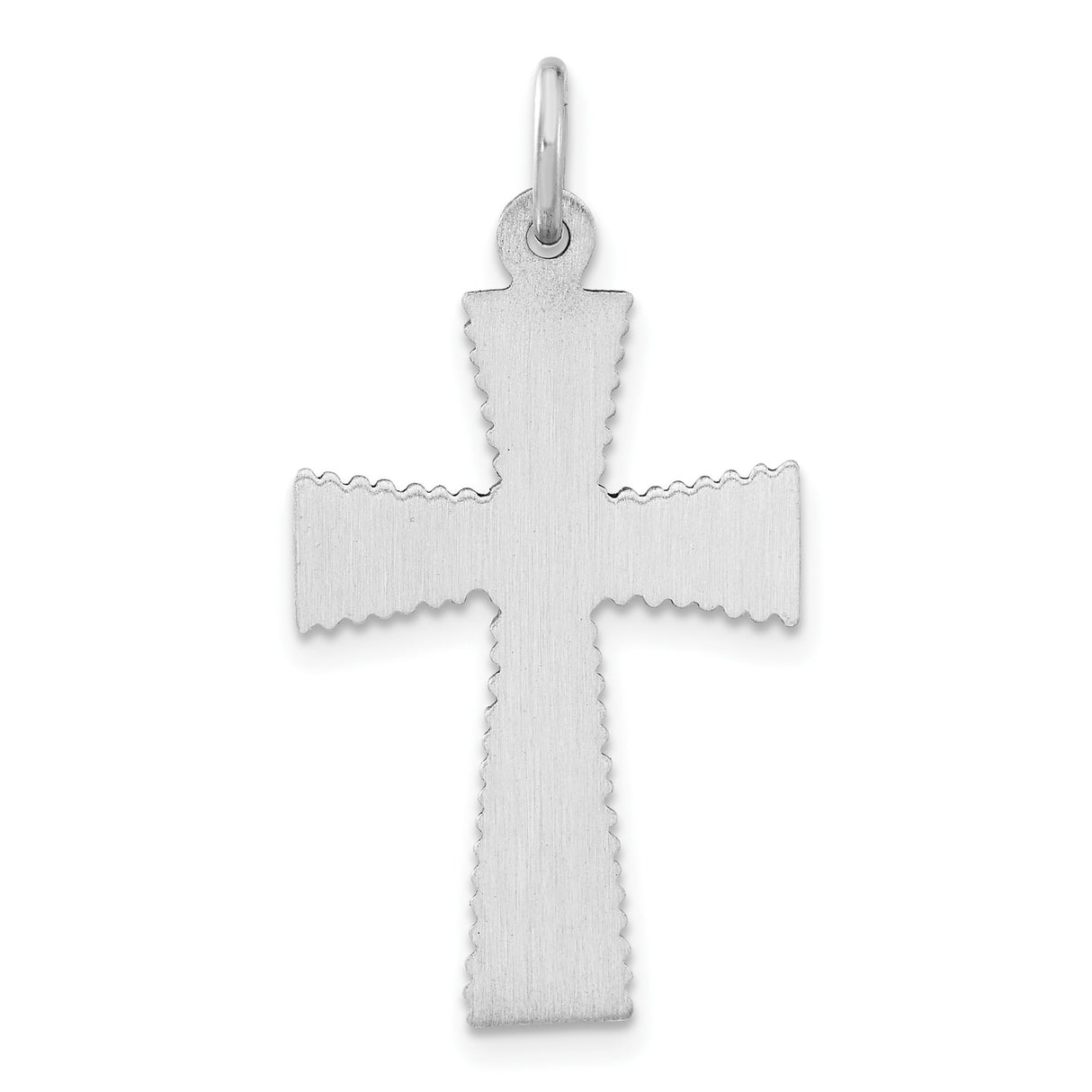 Sterling Silver Cross Pendant with Oxidized Finish and Textured Artisanal Design