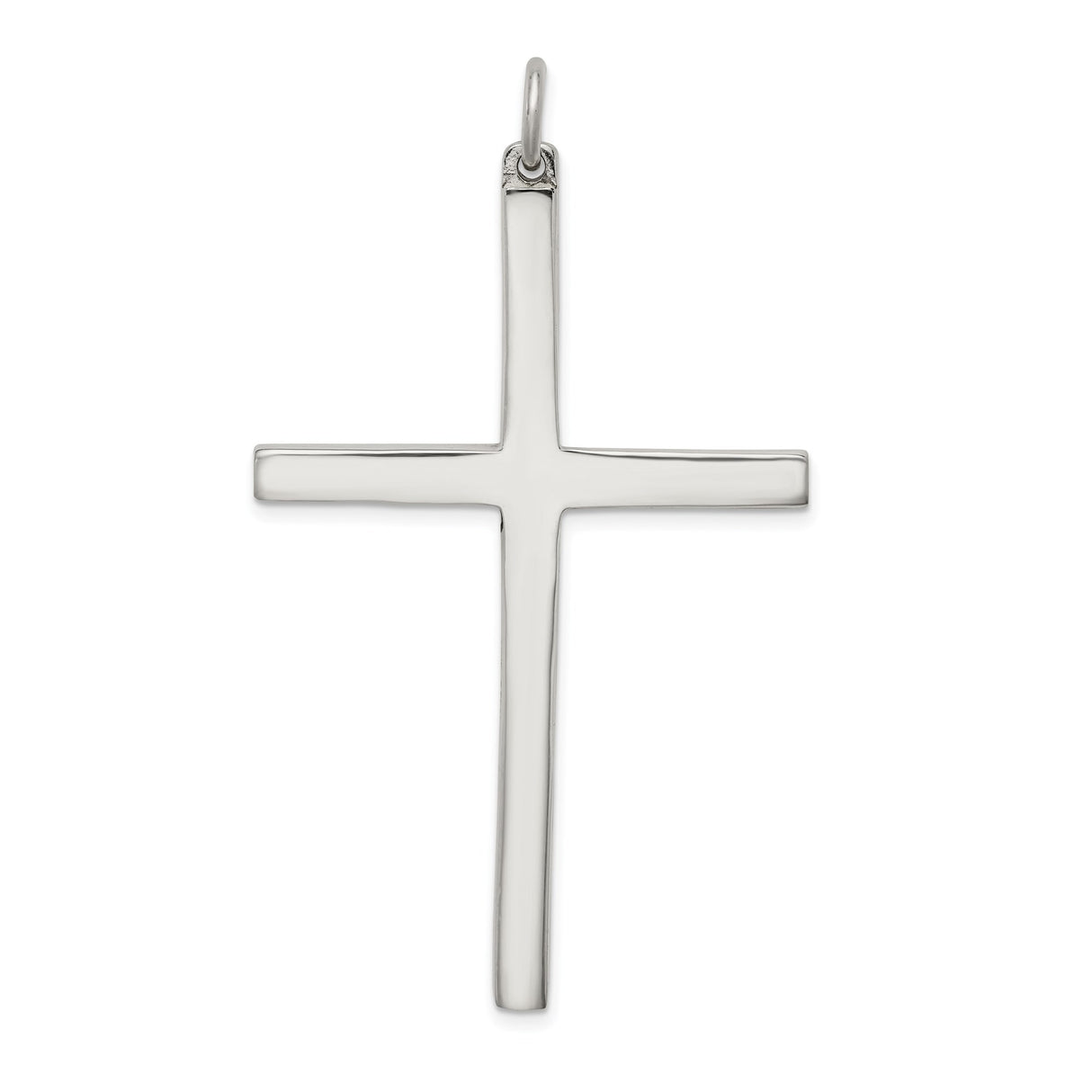 Sterling Silver Cross Pendant with Modern Minimalist Design for Men and Women