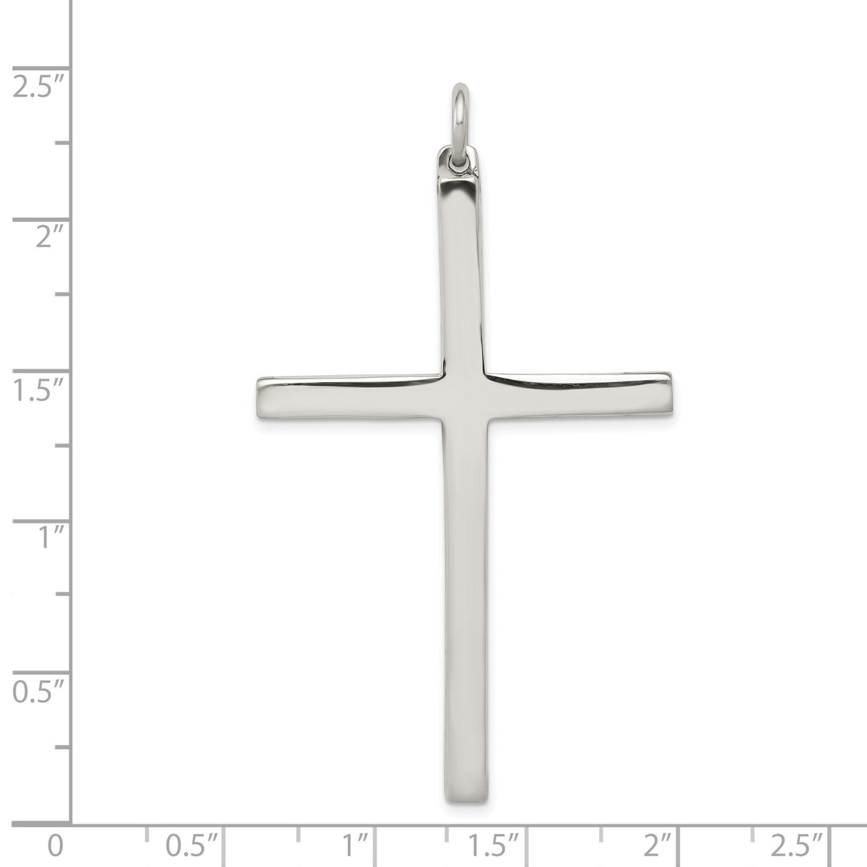 Sterling Silver Cross Pendant with Modern Minimalist Design for Men and Women