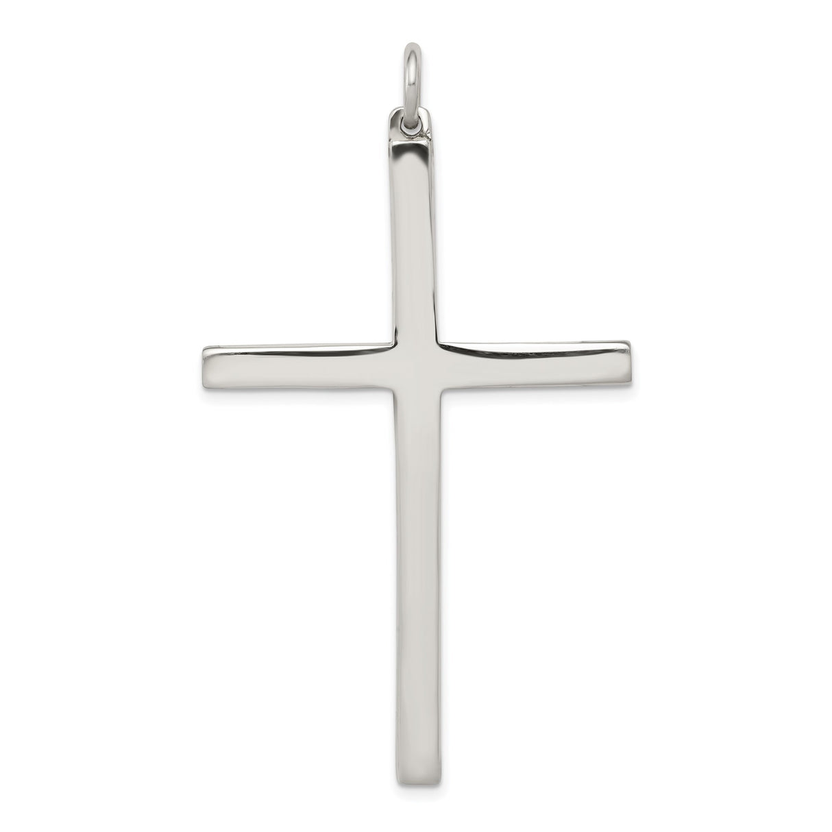 Sterling Silver Cross Pendant with Modern Minimalist Design for Men and Women