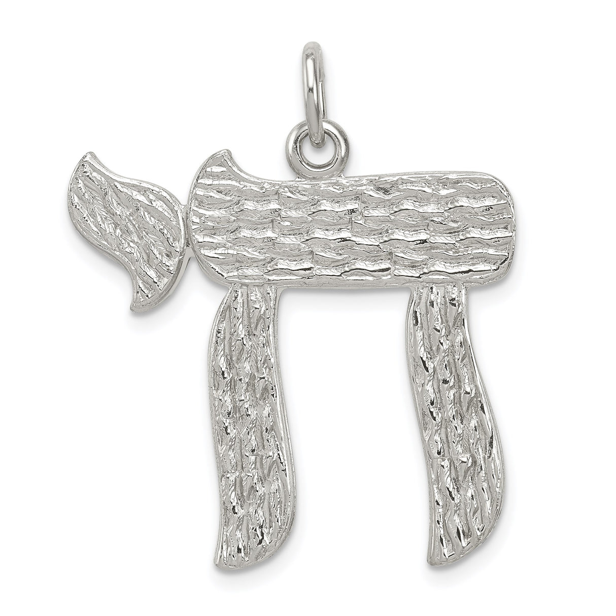 Sterling Silver Chai Pendant with Hebrew Life Symbol, Judaica Jewelry for Men or Women