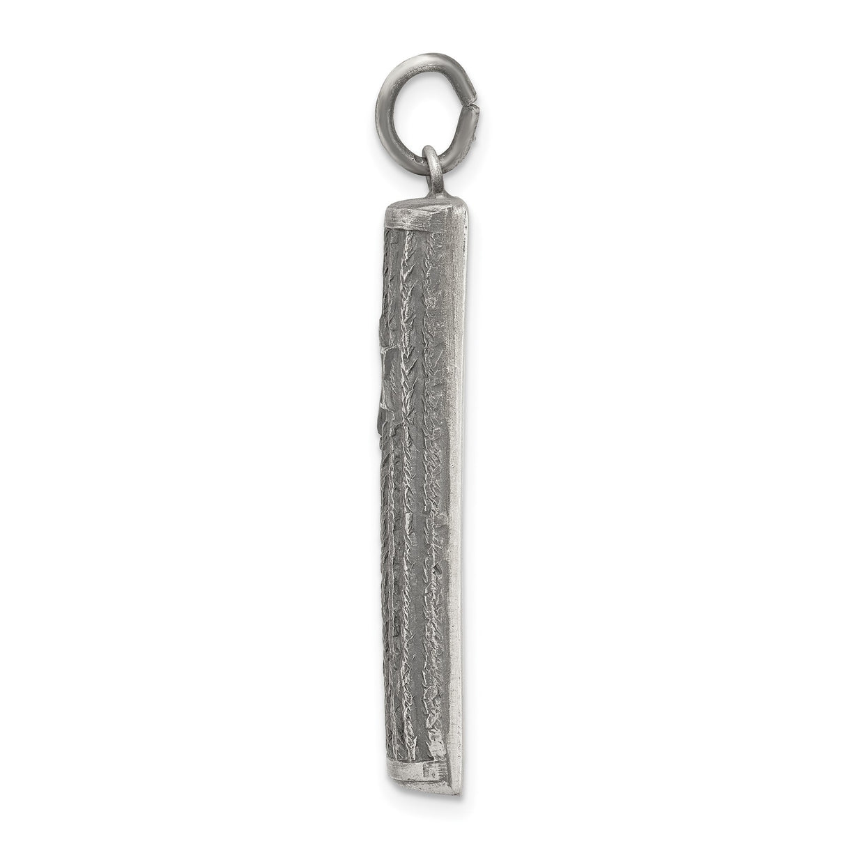 Sterling Silver Mezuzah Pendant with Star of David and Hebrew Shin Letter