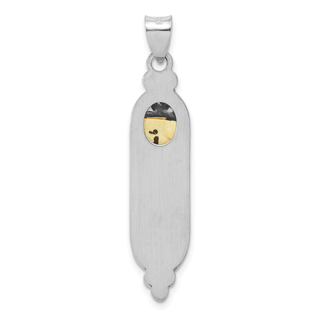 Sterling Silver Mezuzah Pendant with Filigree and Star of David Design