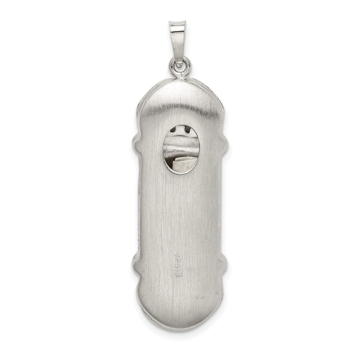 Sterling Silver Mezuzah Pendant with Star of David, Hebrew Shin, and Torah Scroll Detail