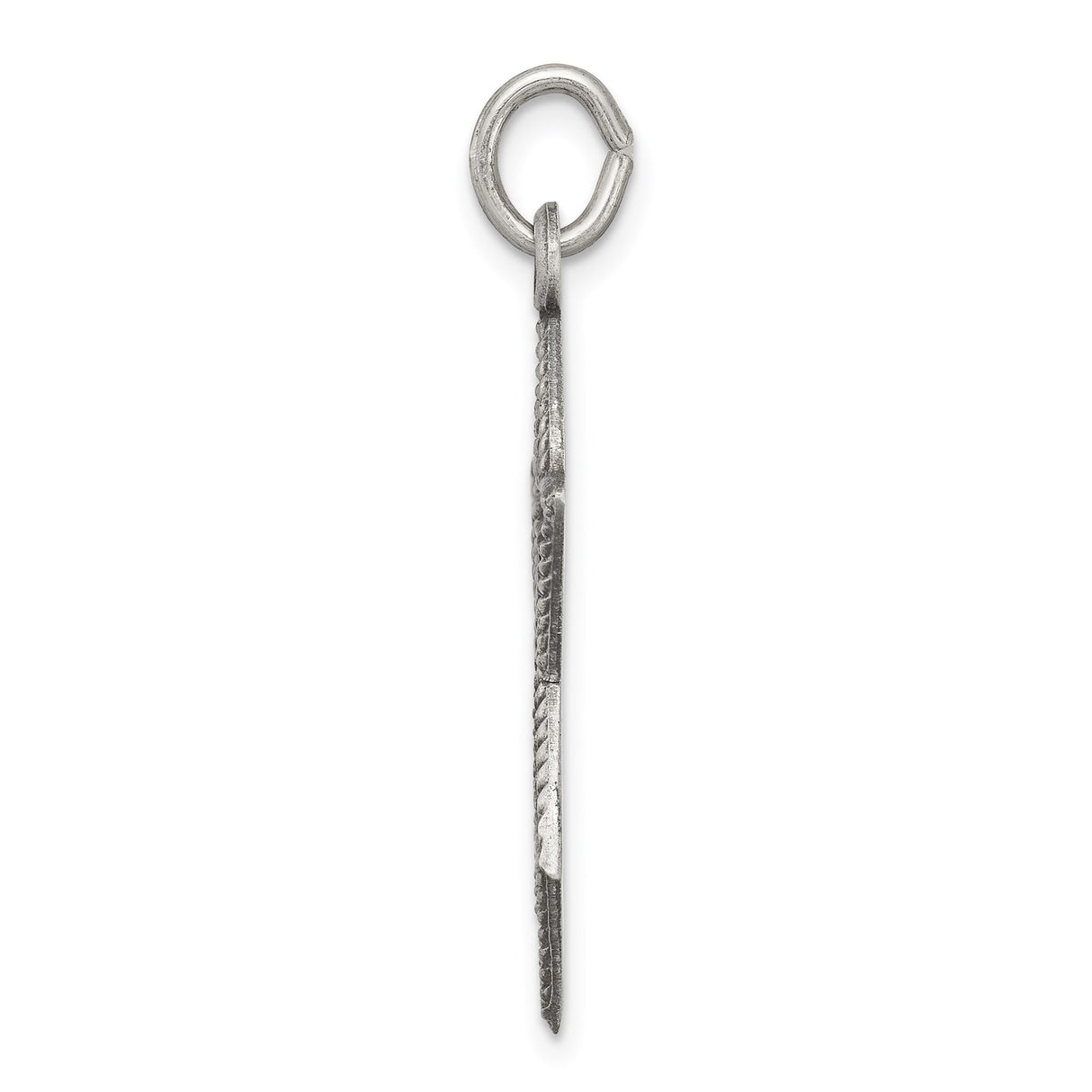 Sterling Silver Star of David Pendant with Textured Design, Unisex Jewish Charm