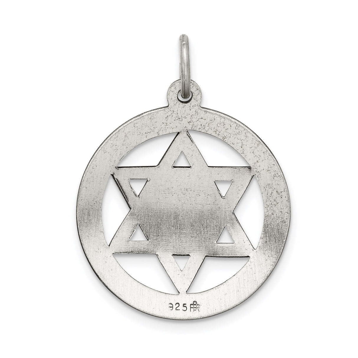 Sterling Silver Star of David Pendant with Chai Hebrew Symbol, Jewish Faith Charm
