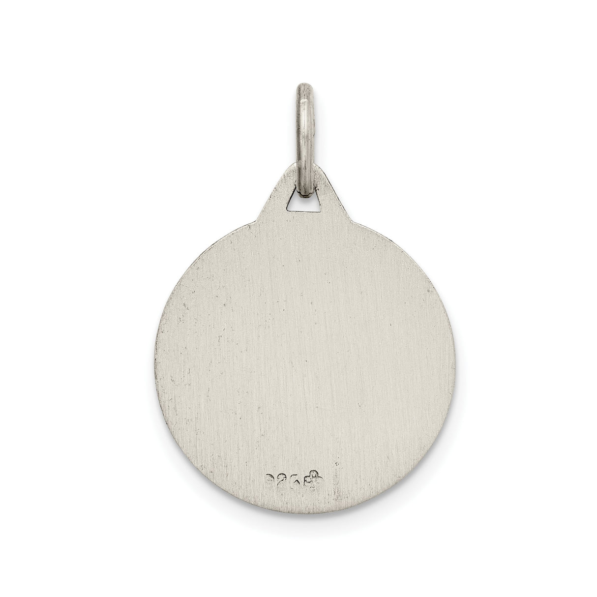 Sterling Silver Star of David Pendant, Round Textured Judaica Medallion for Men or Women