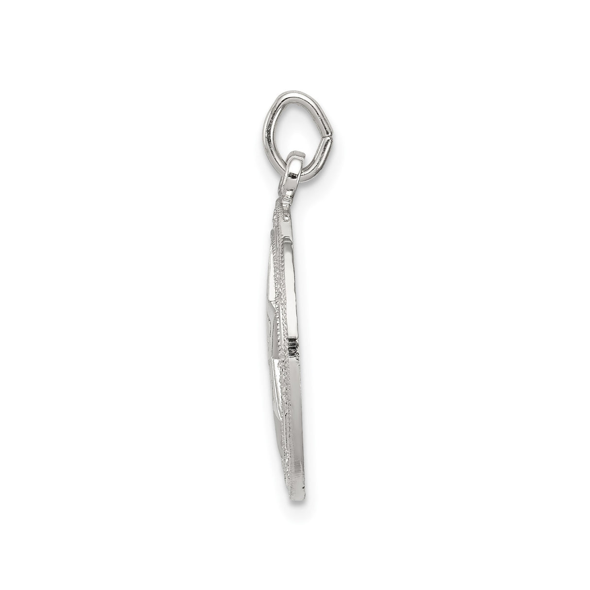 Sterling Silver Star of David Pendant with Hebrew Inscription, Judaica Religious Charm