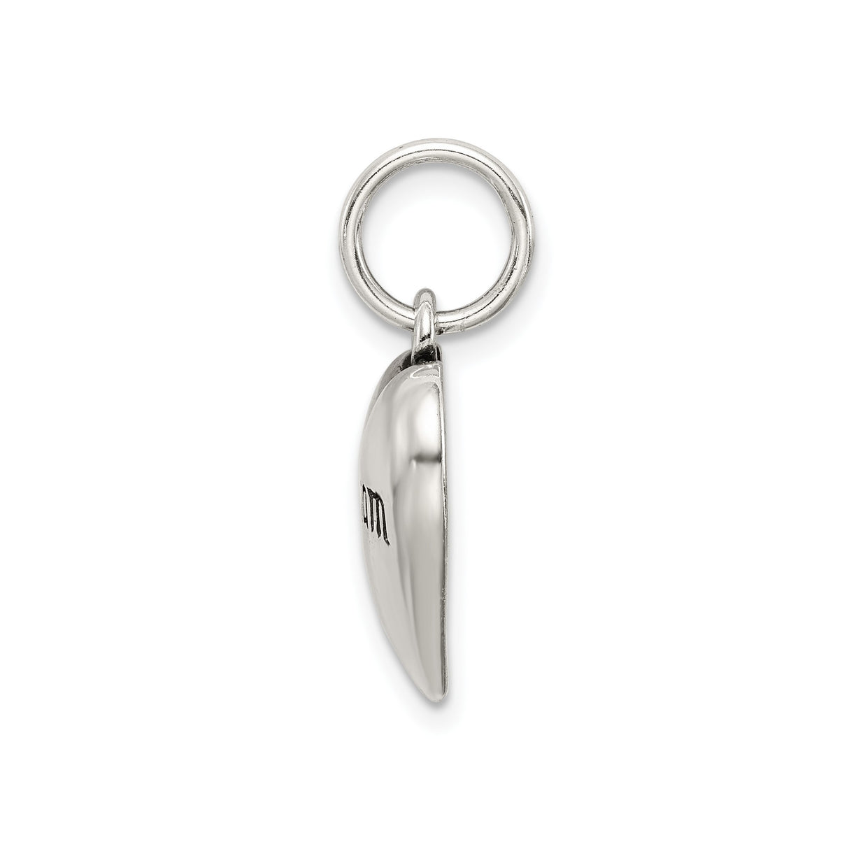 Sterling Silver Heart Pendant with Inspirational Dream Engraving for Women