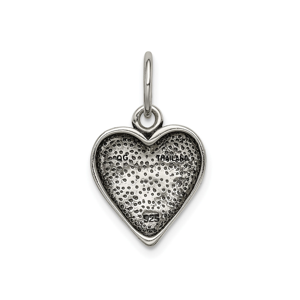 Sterling Silver Heart Pendant with Inspirational Dream Engraving for Women