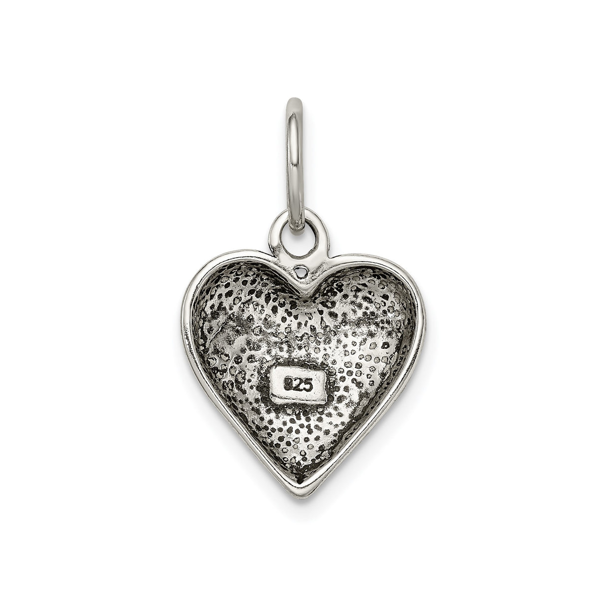 Sterling Silver Heart Pendant with Believe Motivational Design, Inspirational Christian Jewelry