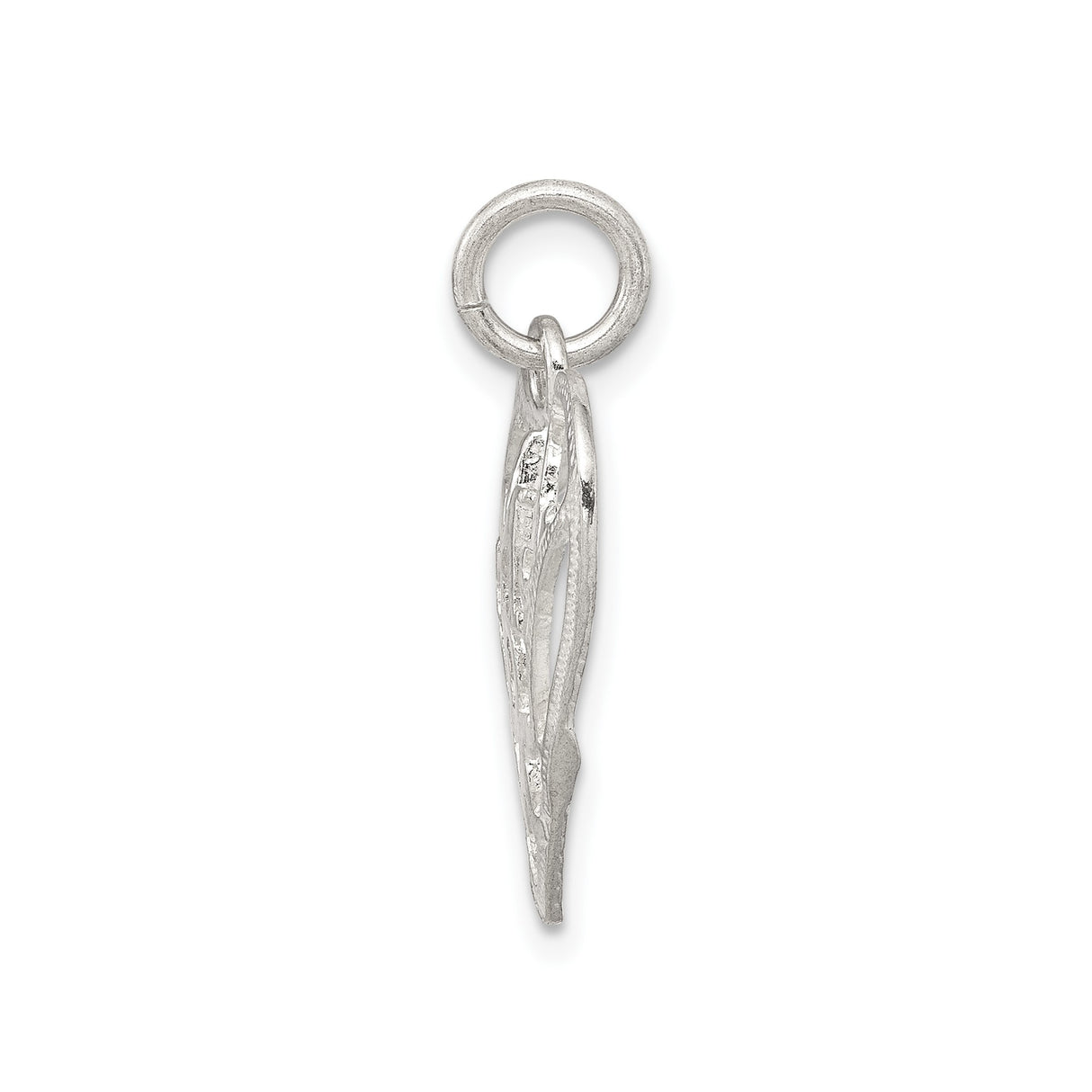 Sterling Silver Heart Pendant with Bold MOM Design, Sentimental Family Charm