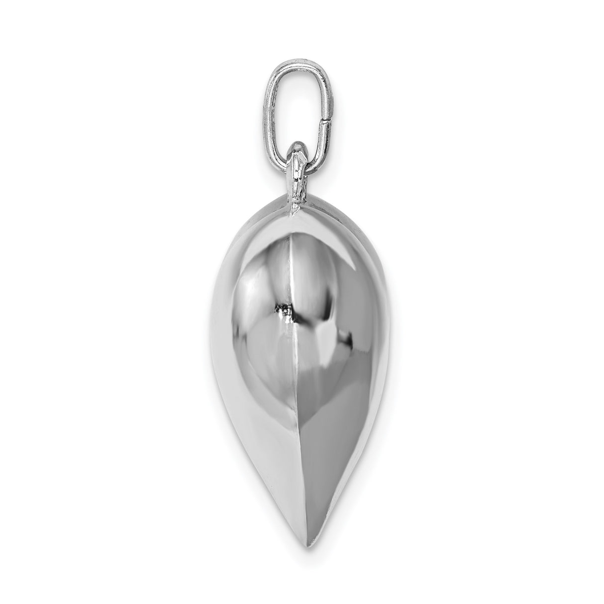 Sterling Silver Heart Pendant, Smooth Polished Finish, Minimalist Romantic Charm for Women