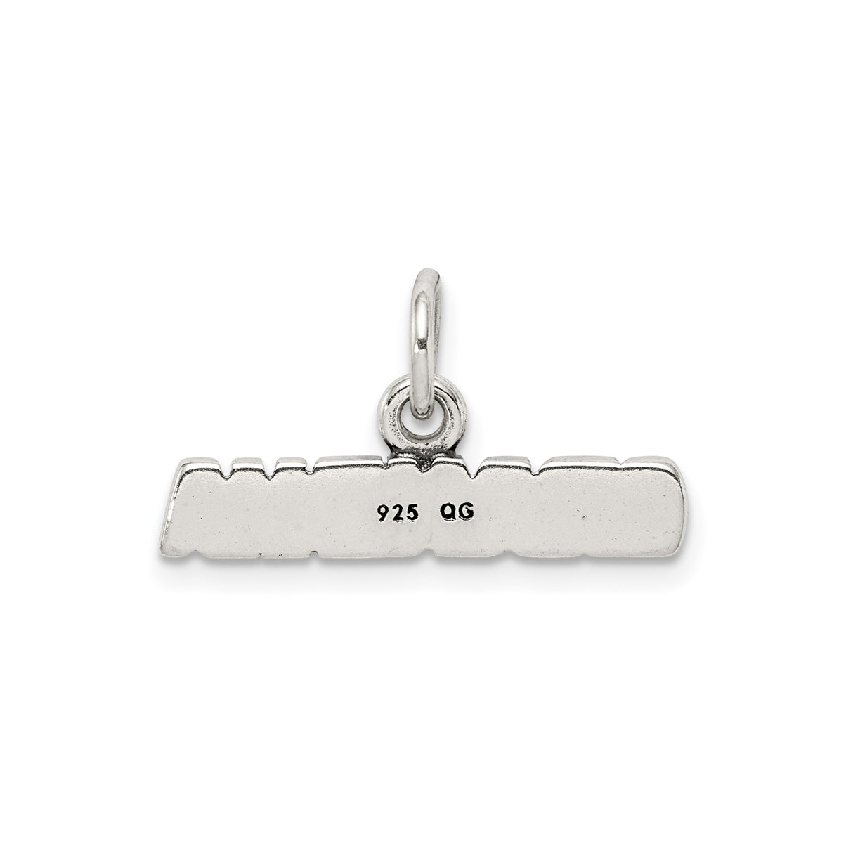 Sterling Silver Grandma Pendant Charm with Bold Block Letters, Sentimental Jewelry for Women