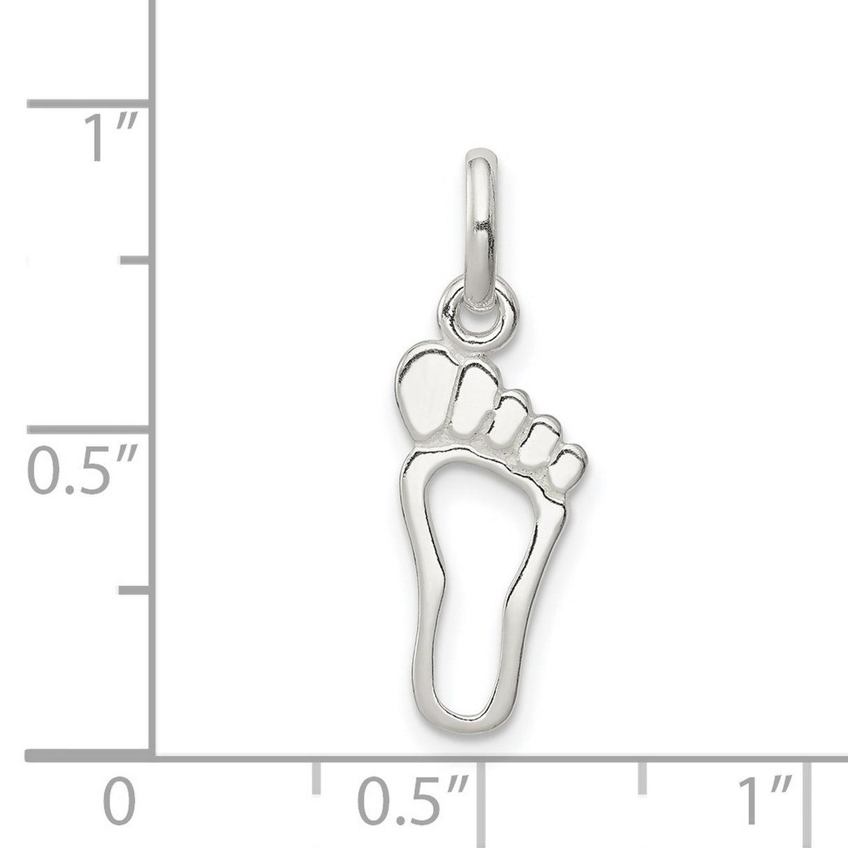 Foot Charm Pendant in Real 925 Sterling Silver