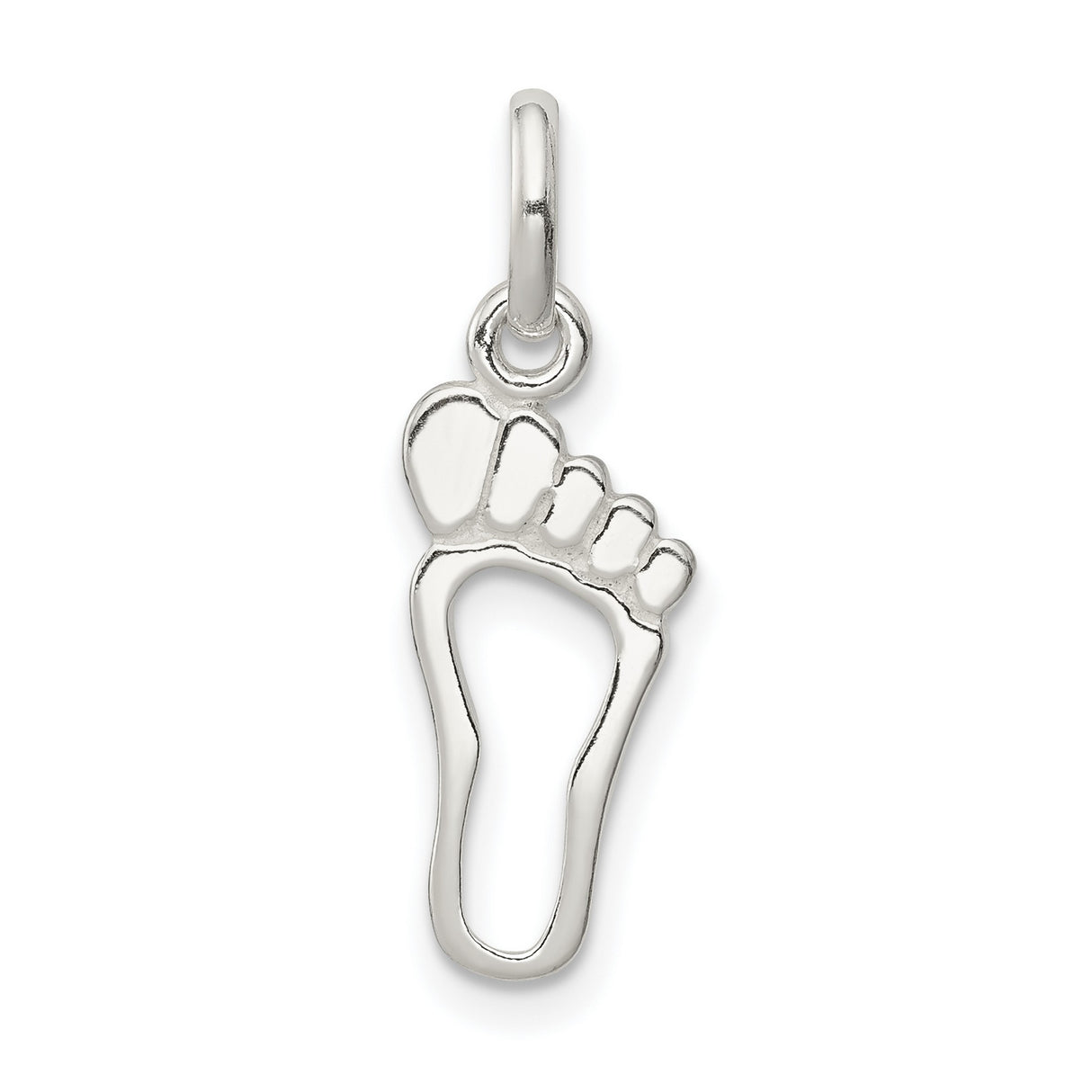 Foot Charm Pendant in Real 925 Sterling Silver