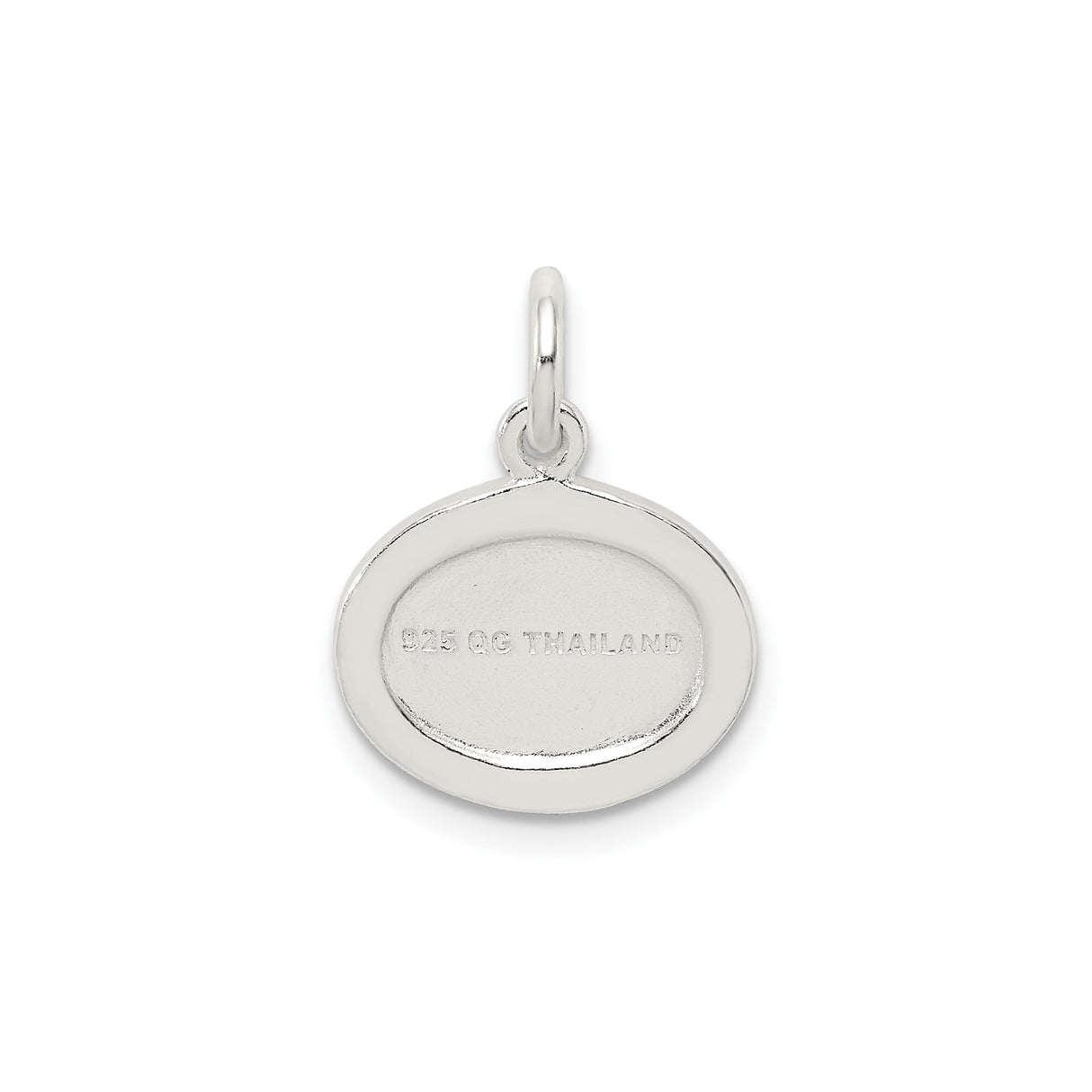 Sterling Silver Angel Pendant with Pink Crystals, Oval Medallion and Halo Design