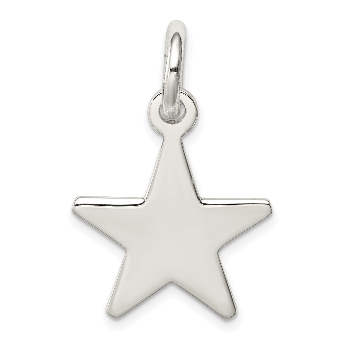 Sterling Silver Star Pendant, Five-Point Open Design, Minimalist Celestial Charm