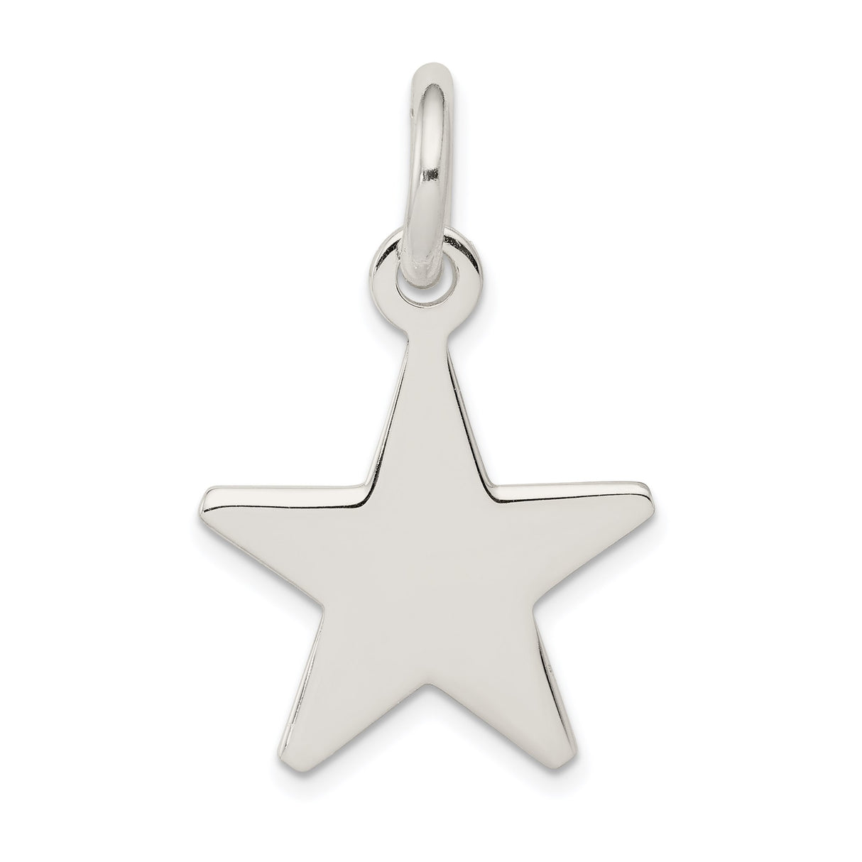 Sterling Silver Star Pendant, Five-Point Open Design, Minimalist Celestial Charm