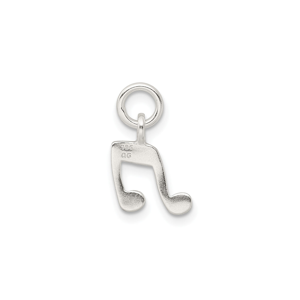 Sterling Silver Music Note Pendant Charm, Stylized Eighth Note Symbol for Musicians or Music Lovers
